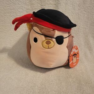 Squishmallows Halloween Squad Hans the Hedgehog in a Pirate Costume 8" NWT